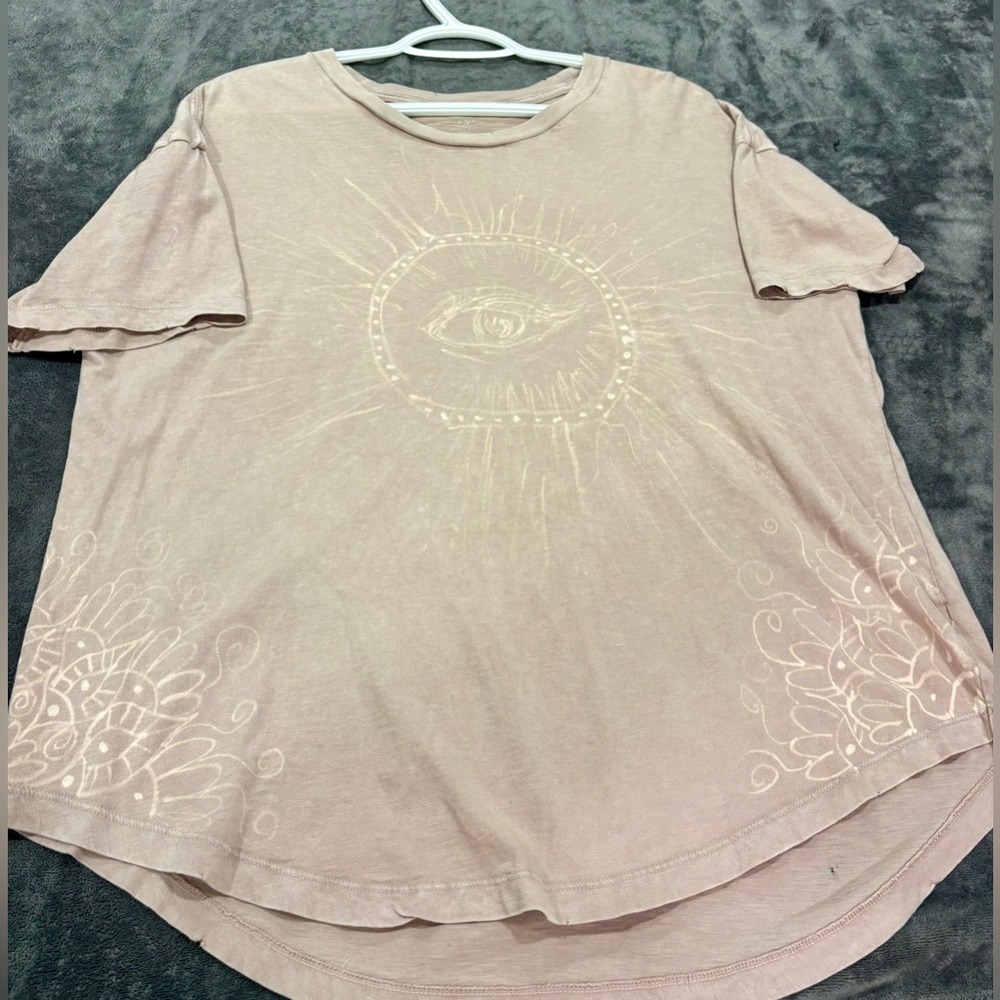 Arie Woman’s Shirt Hand Bleached And Painted Inspired By Magnolia Pearl